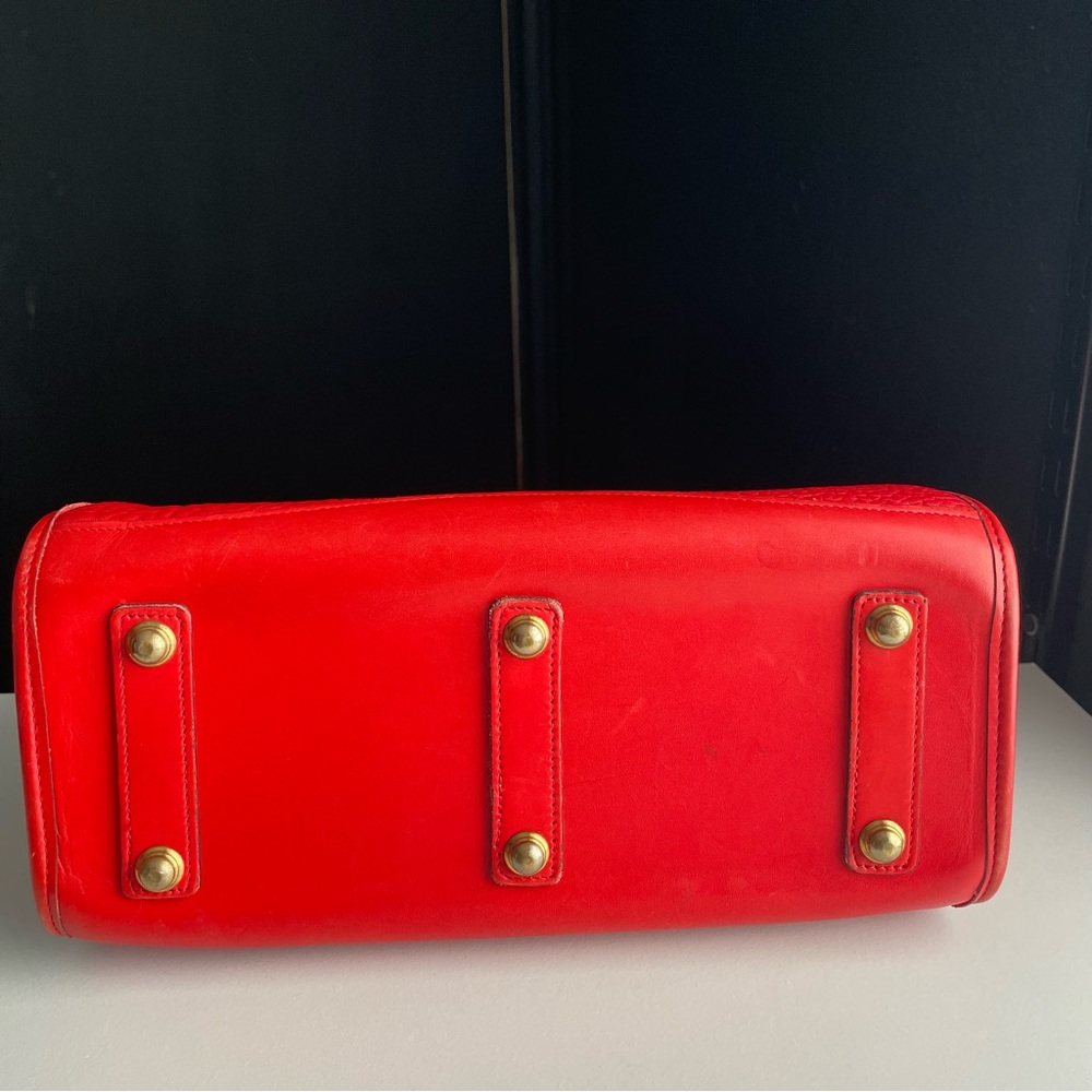 Dooney and Bourke awl Leather Red satchel crossbody bag P29 - Picture 8 of 16